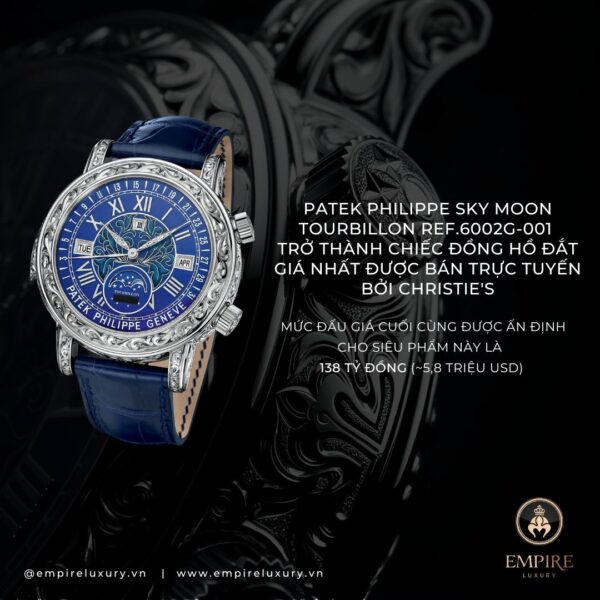 Patek Philippe Sky Moon Tourbillon Ref 6002G 001 Trở Thành Chiếc Đồng