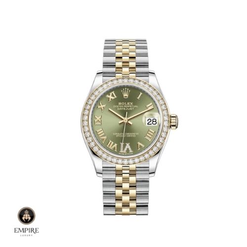 Đồng Hồ Rolex Datejust 31 278273-0016 Mặt Số Xanh Olive Dây Đeo Jubilee Thép Vàng Vàng