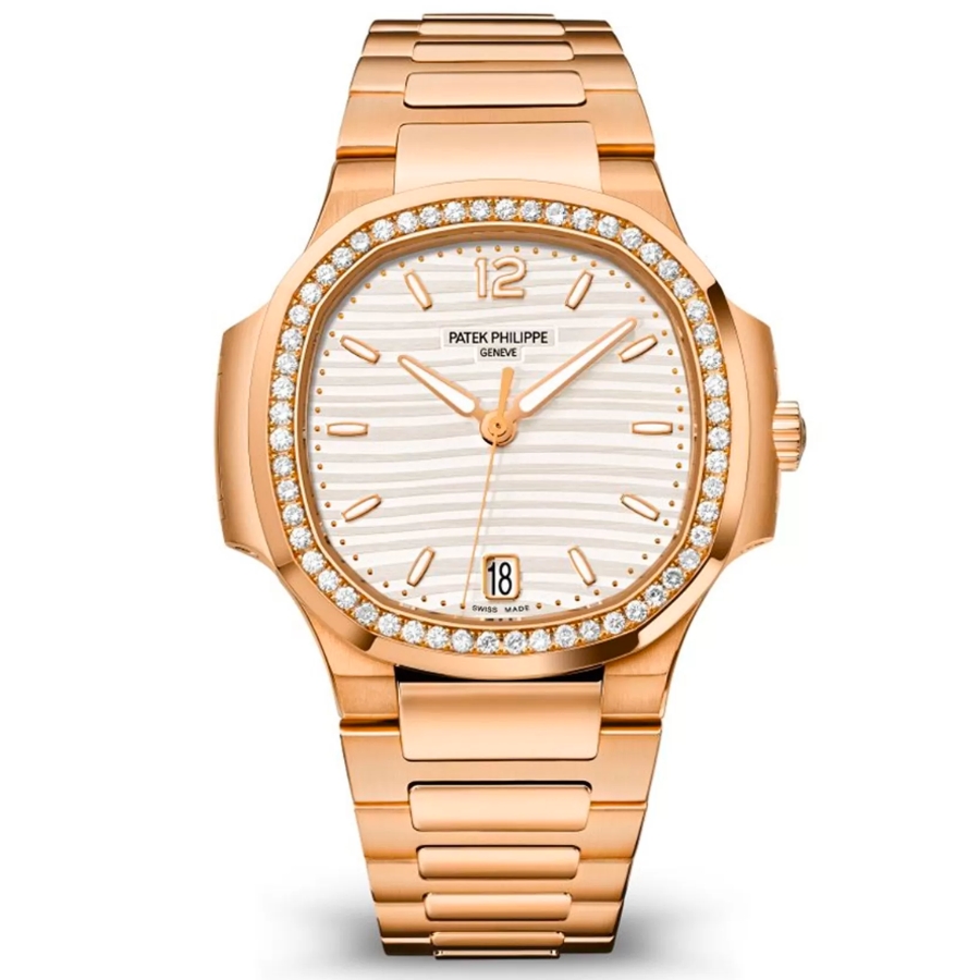 Đồng hồ Patek Philippe Nautilus Date Silvery Opaline Dial Full Rose Gold 7010-1R-011 32mm