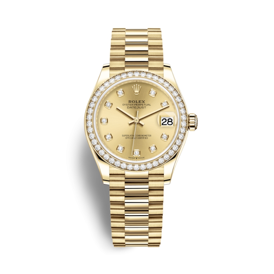 Đồng hồ Rolex Datejust 31 278288RBR-0005 Mặt Số Champagne Dây Đeo President Vàng Vàng