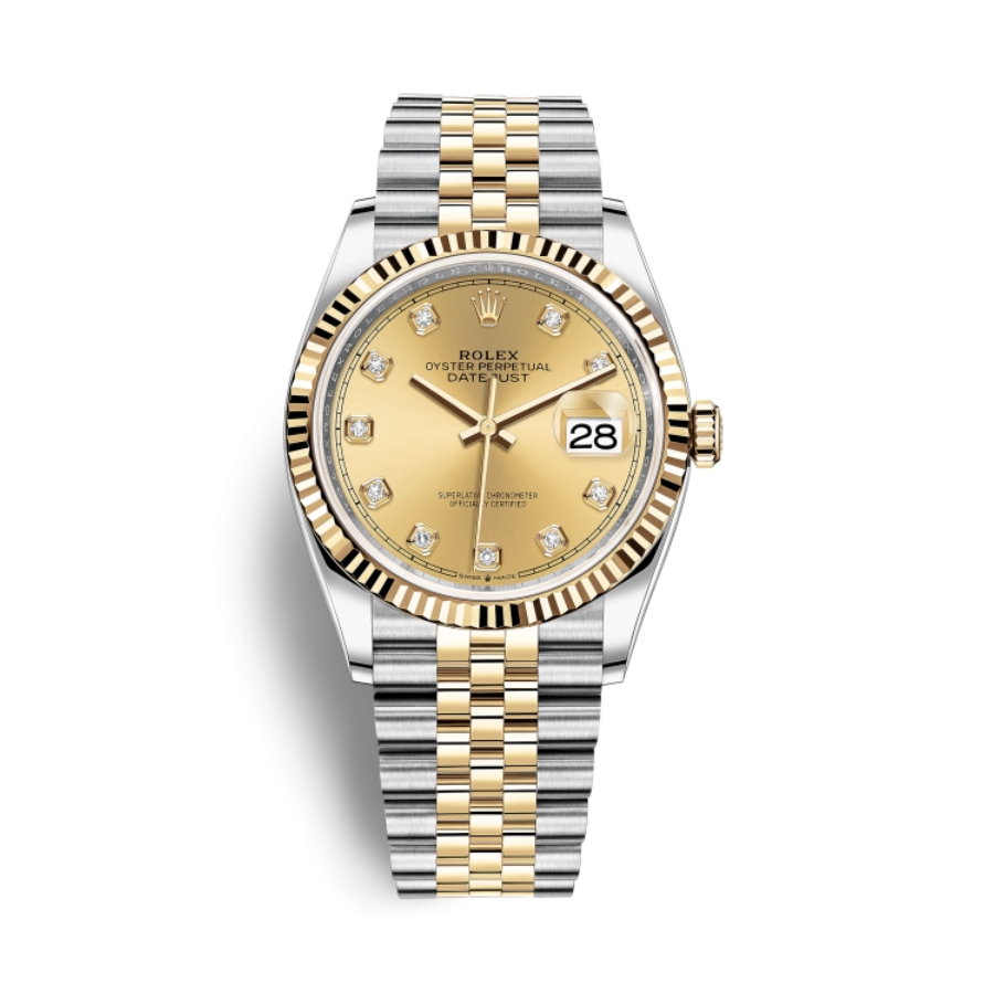 Đồng hồ Rolex Datejust 36 126233-0017 Mặt Số Vàng Dây Đeo Jubilee