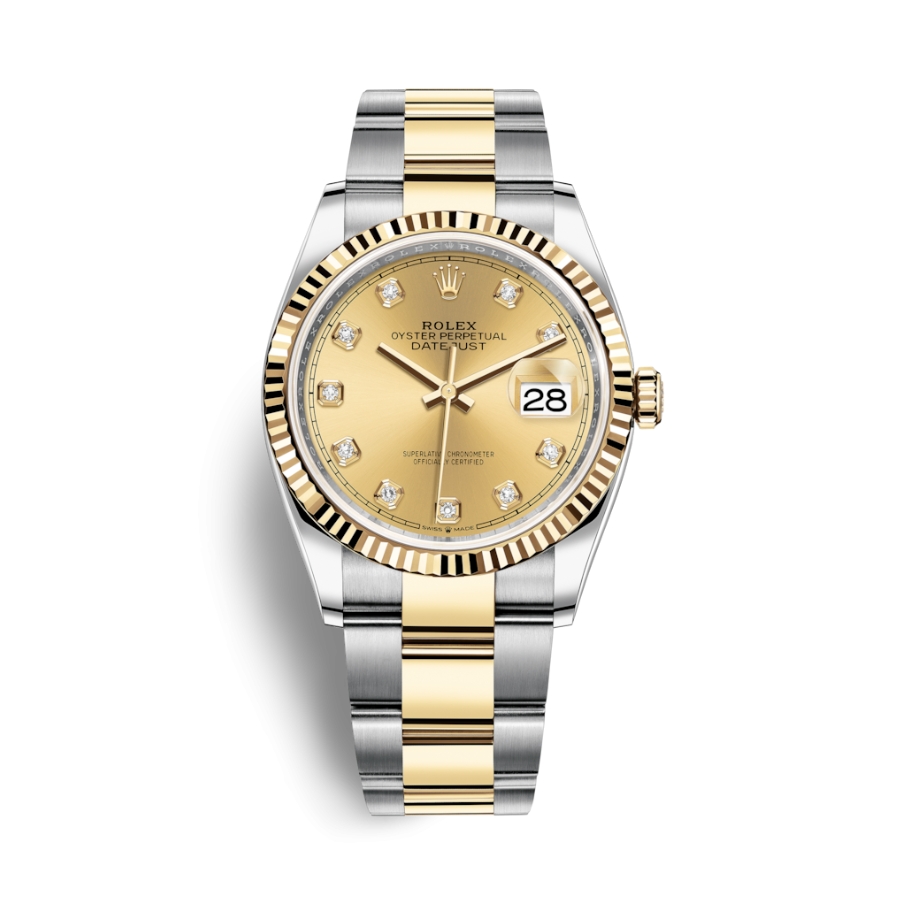 Đồng hồ Rolex Datejust 36 126233-0018 Mặt Số Vàng Dây Oyster