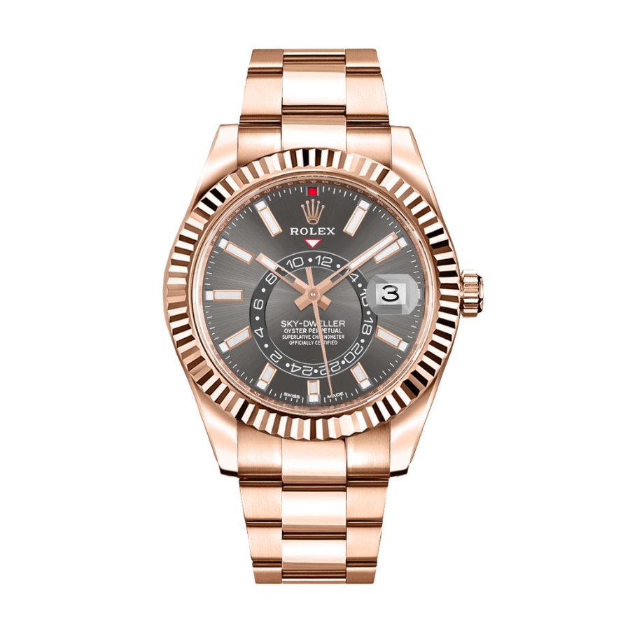 Đồng hồ Rolex Sky-Dweller 326935-0007 Mặt Số Vàng Everose Dây Oyster 42mm