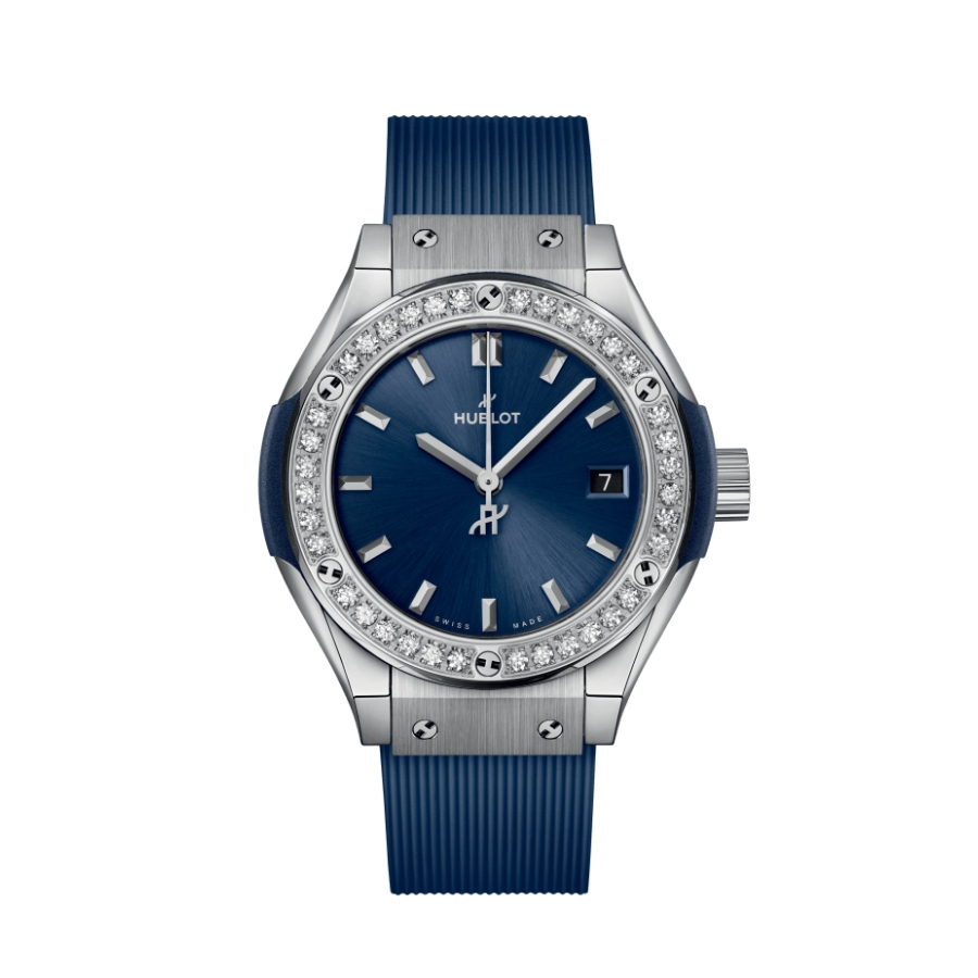 Đồng Hồ Hublot Classic Fusion Titanium Blue Diamonds 29mm 591.NX.7170.RX.1204