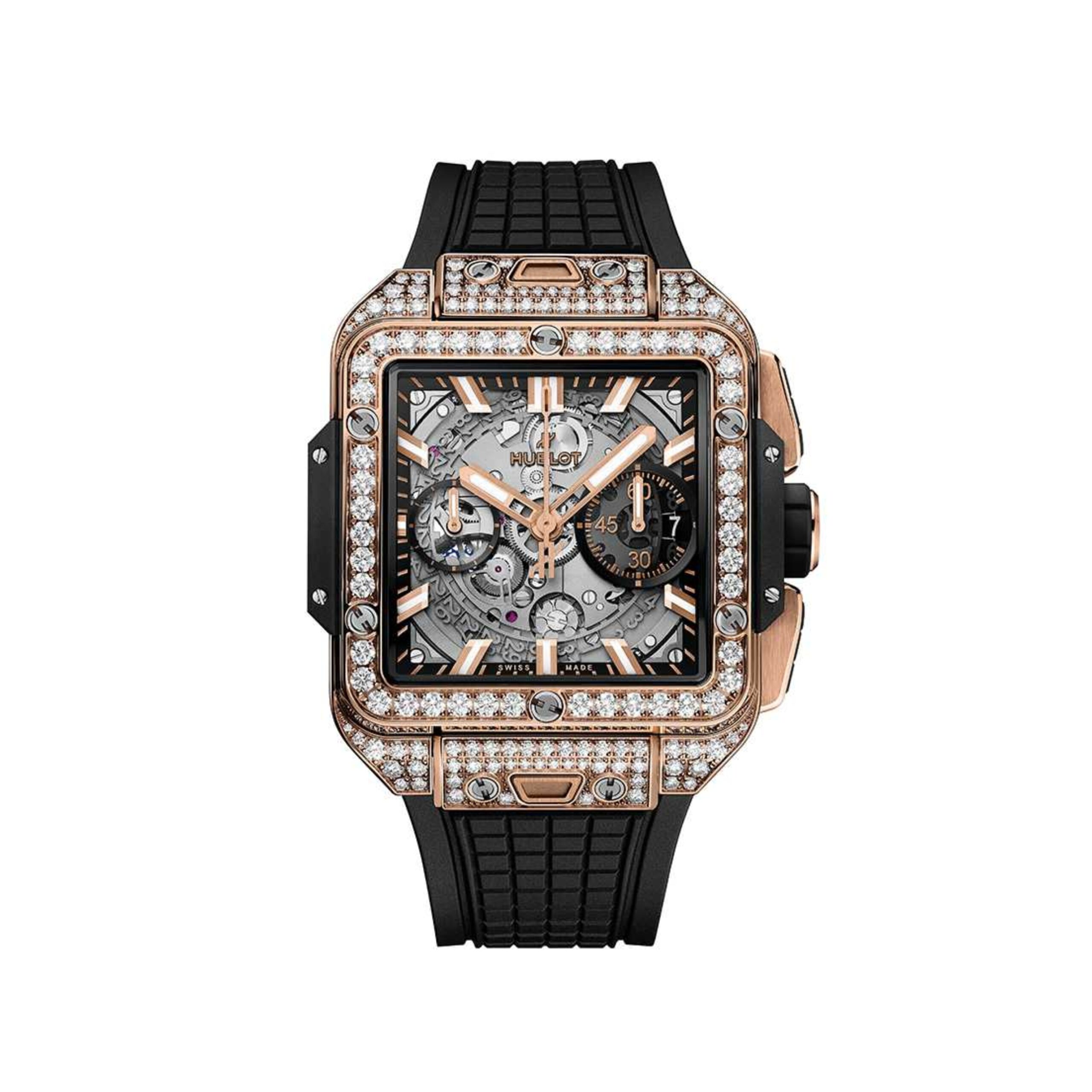 Đồng Hồ Hublot Square Bang Unico King Gold Pave 821.OX.0180.RX.1604