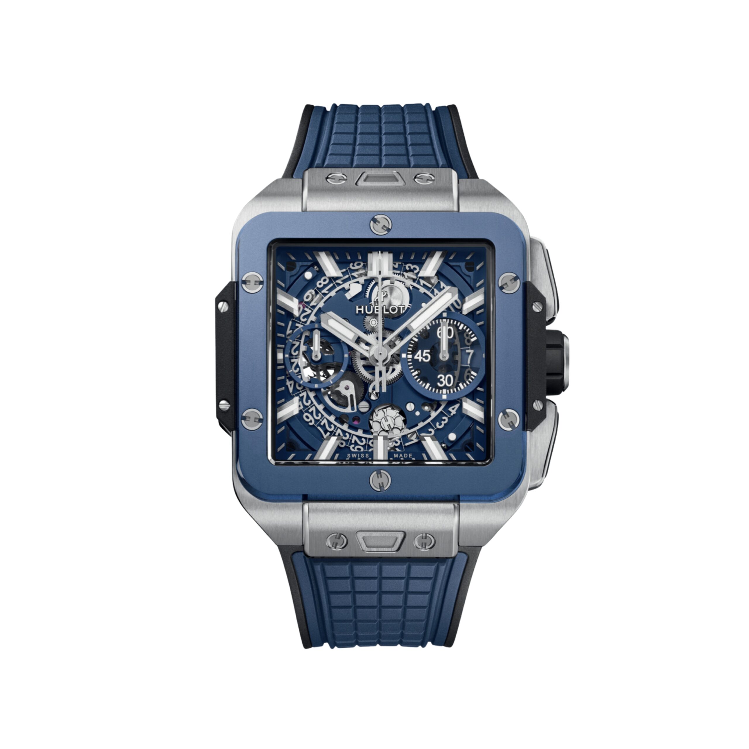 Đồng Hồ Hublot Square Bang Unico Titanium Blue Ceramic 821.NL.5170.RX