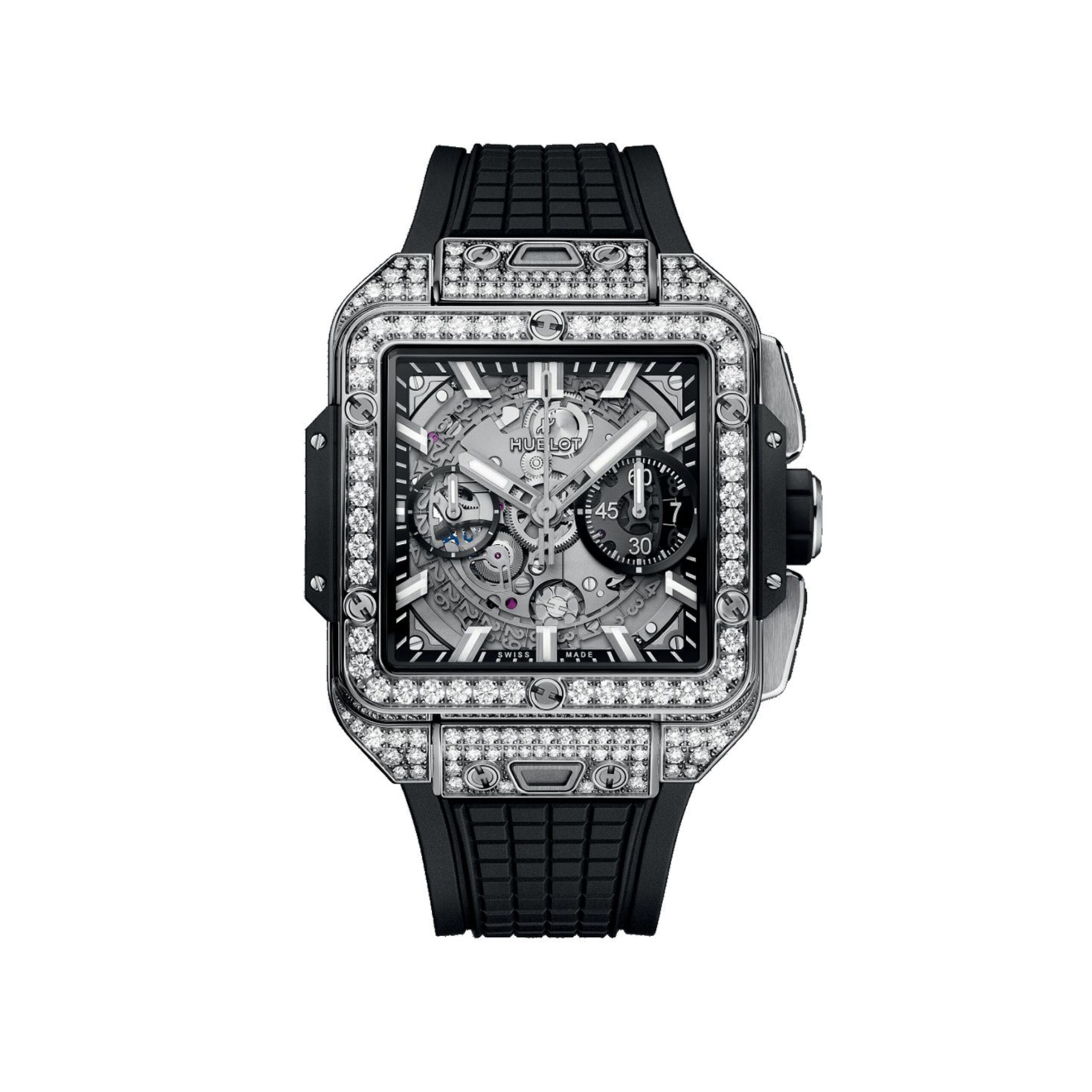 Đồng Hồ Hublot Square Bang Unico Titanium Pave 821.NX.0170.RX.1604