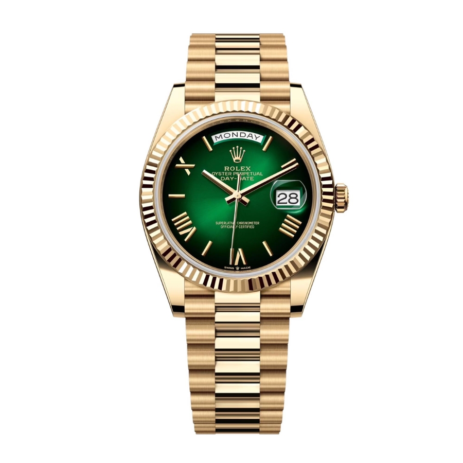 Đồng Hồ Rolex Day-Date 36 228238 Mặt Số Xanh Lá