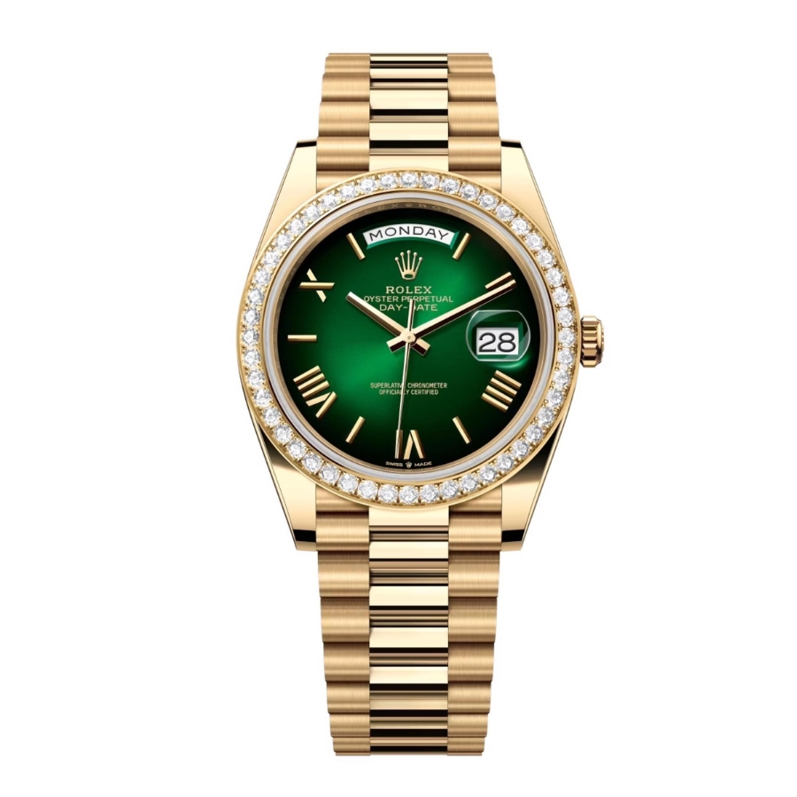 Đồng Hồ Rolex Day-Date 40 228348RBR Mặt Số Xanh Lá Cây