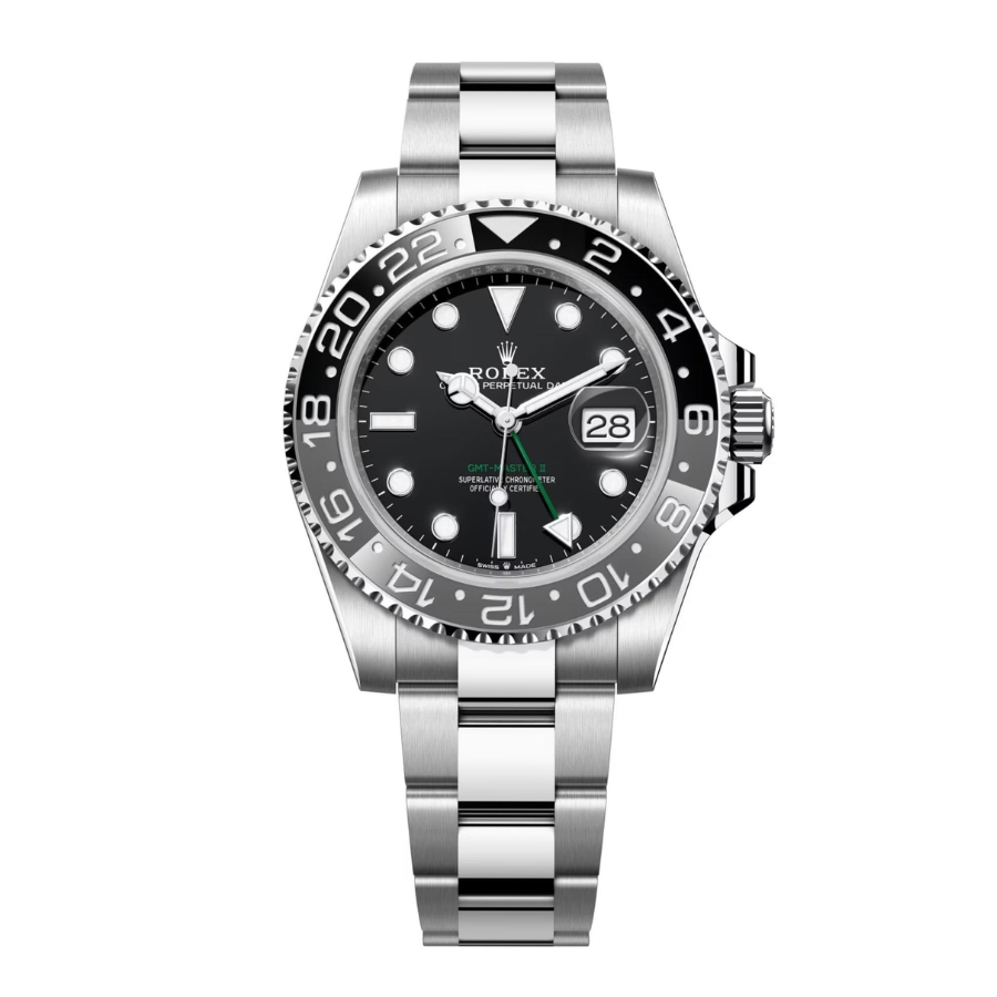 Đồng Hồ Rolex GMT Master II 40 126710GRNR Mặt Số Đen