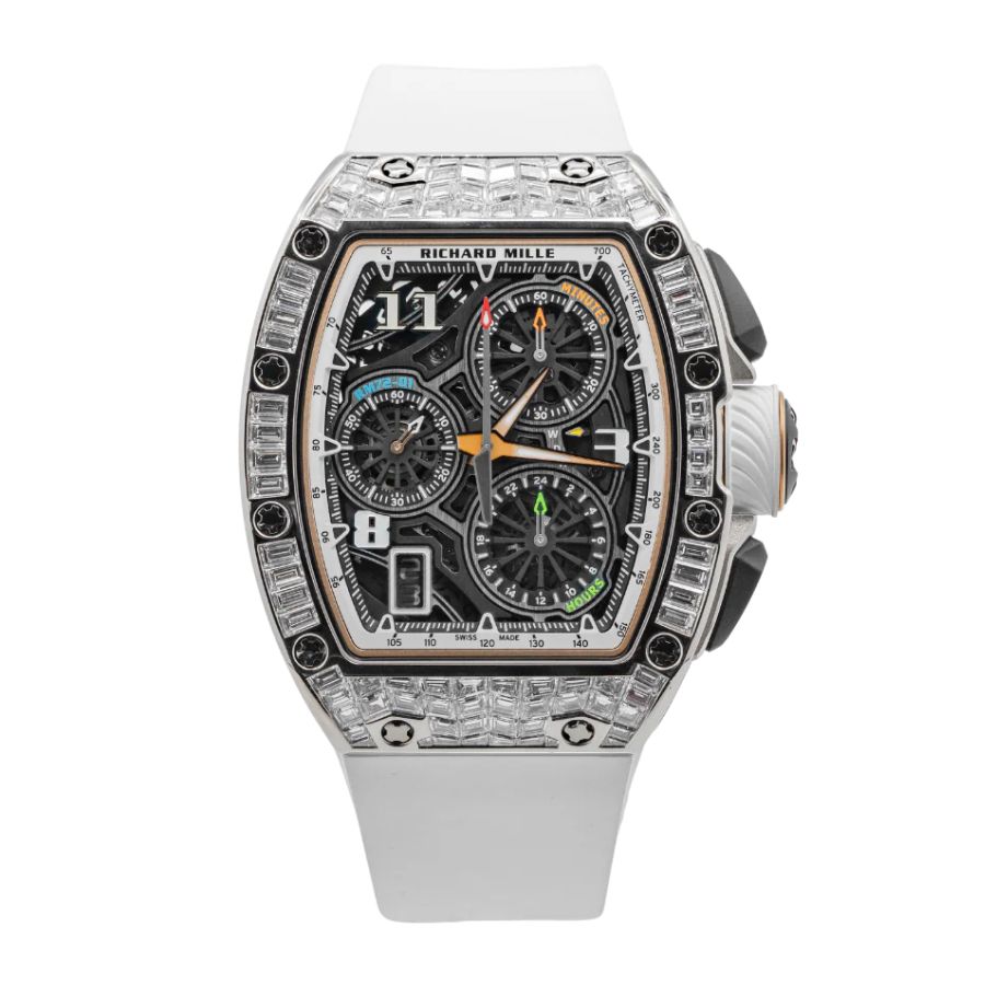 Richard Mille RM 72-01 White Gold Baguette Diamonds Lifestyle Flyback Chronograph