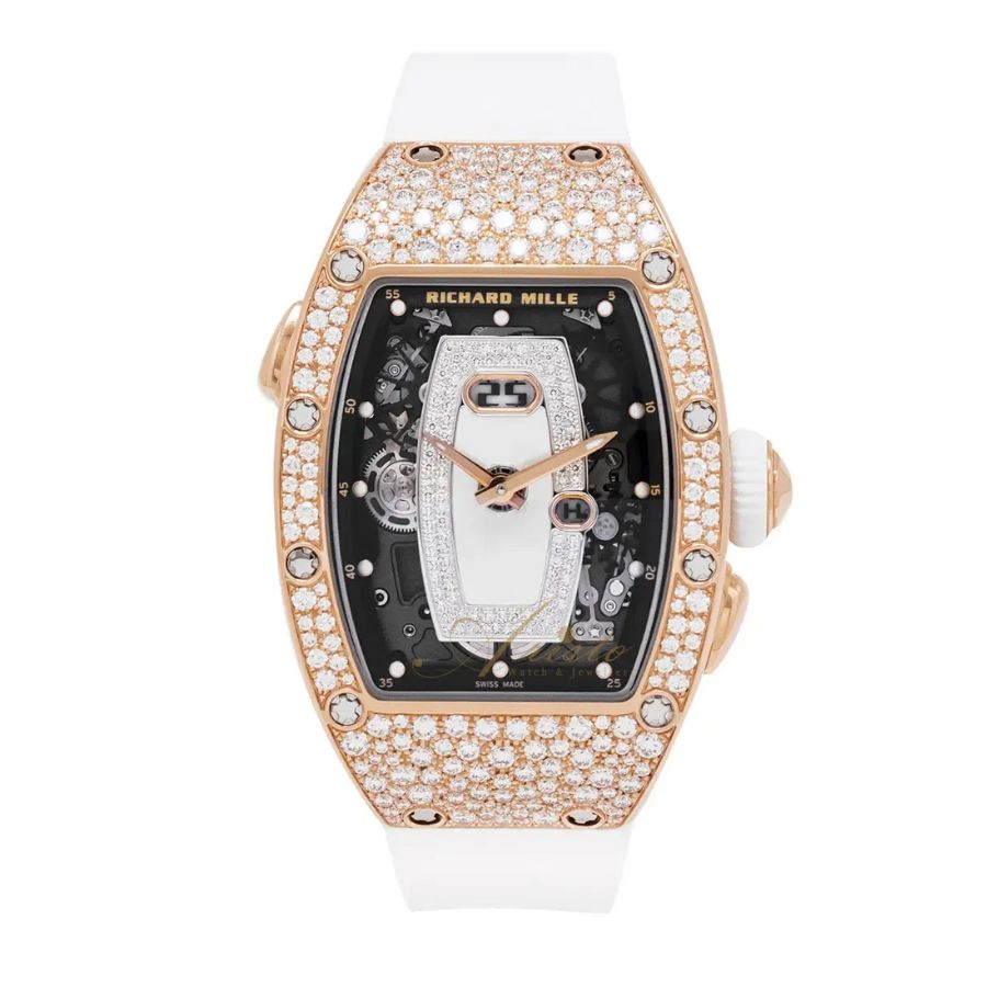 Richard Mille RM 037 Rose Gold Snow-Setting Mother Of Pearl