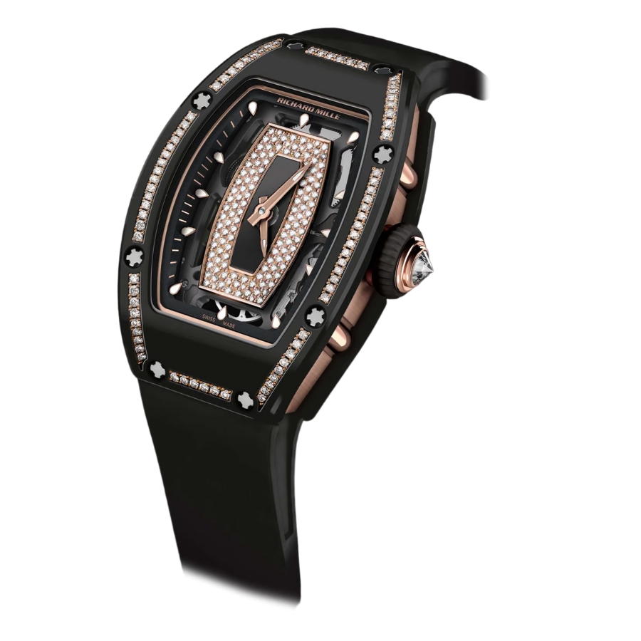 Richard Mille RM 07-01 Black Carbon Onyx Diamonds Bezel