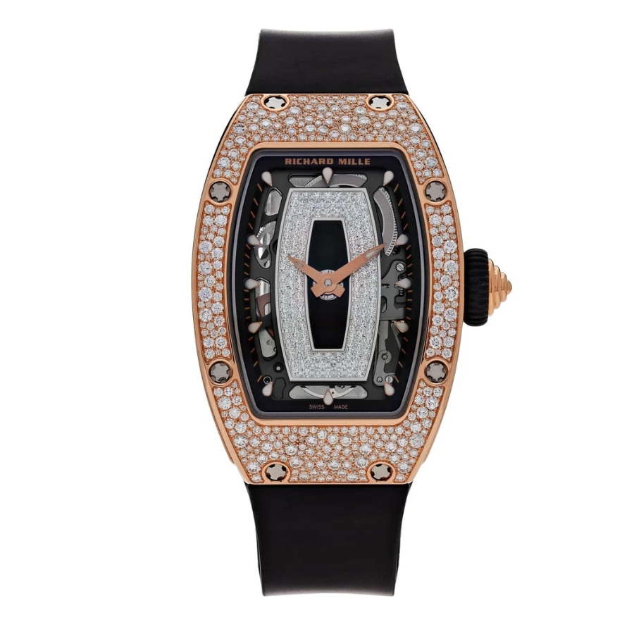 Richard Mille RM 07-01 Rose Gold Onyx Snow-Setting