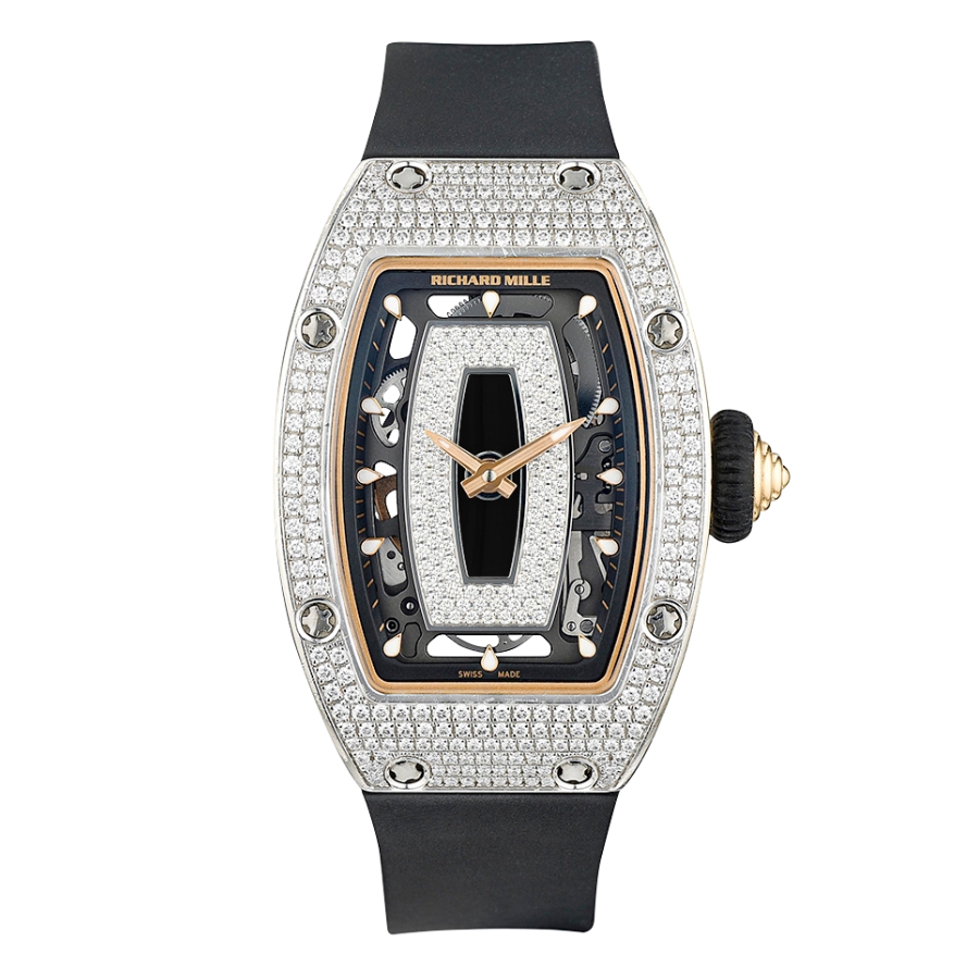 Richard Mille RM 07-01 White Gold Onyx Diamonds Pave