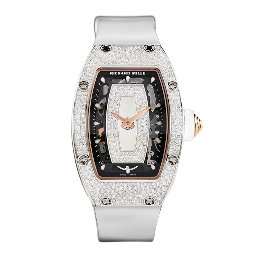 Richard Mille RM 07-01 White Gold Snow-Setting Mother of Pearl