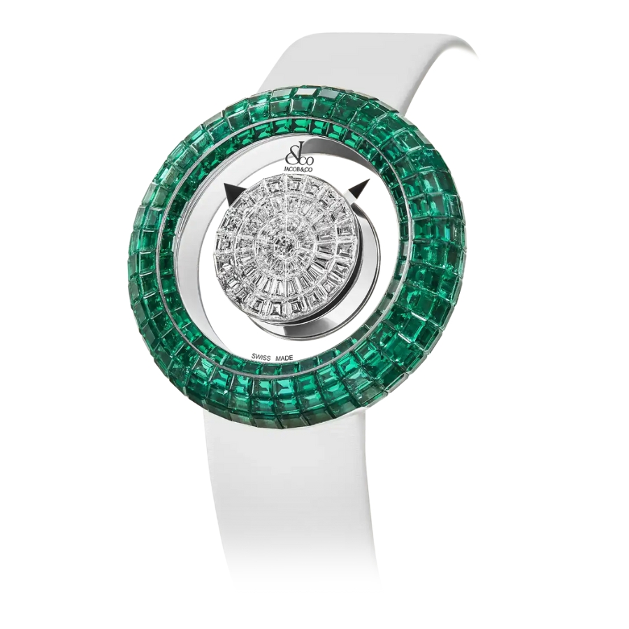 Jacob & Co. Brilliant Mystery Emeralds White Diamonds 38mm BM526.30.BE.BD.A