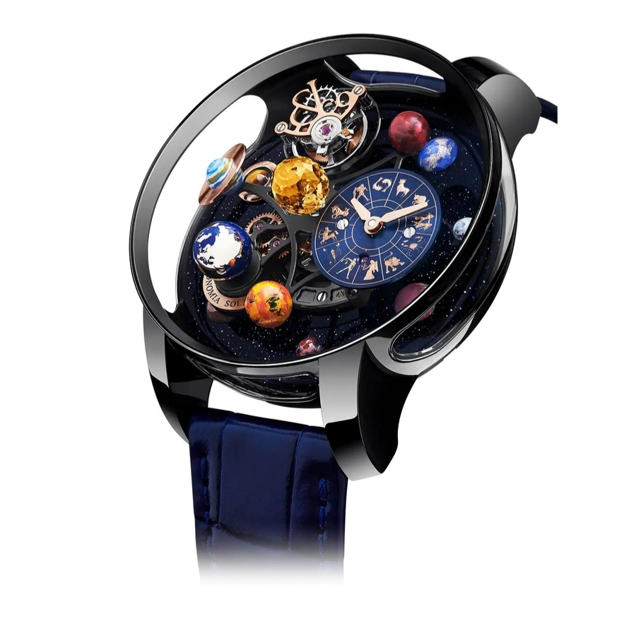 Jacob & Co. Bugatti Astronomia Solar Zodiac Black DLC Titanium and Sapphire AS310.21.SP.AA.A