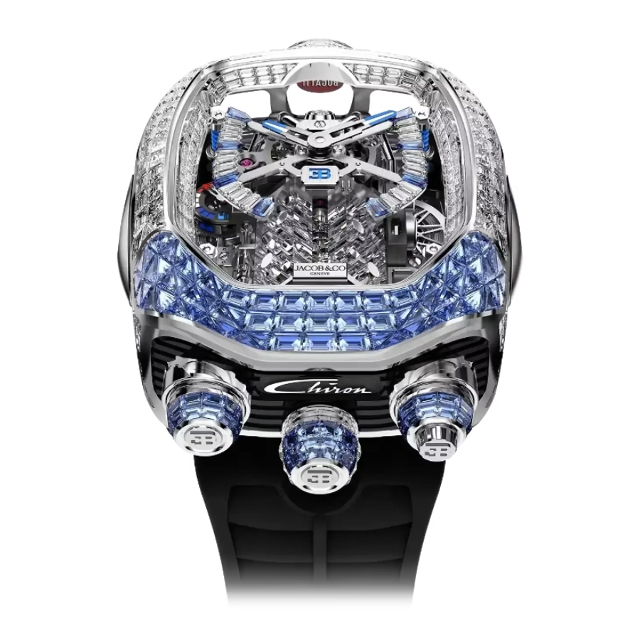 Jacob & Co. Bugatti Chiron Tourbillon Baguette Icy-Blue BU800.30.AH.UA.A