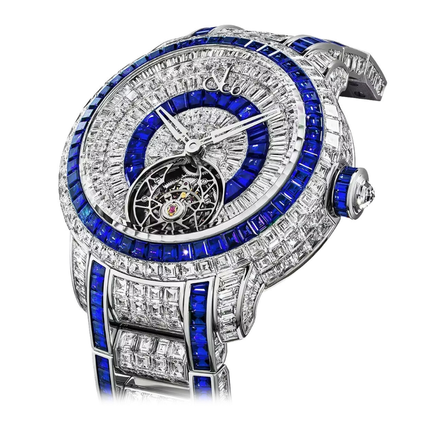 Jacob & Co. Caviar Tourbillon White Diamonds & Blue Sapphires CV300.30.BD.UA.A30BA