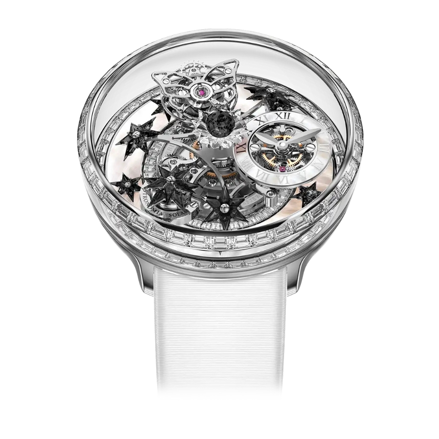 Jacob & Co. Fleurs de Jardin White Gold and White Diamonds with Black Sapphires AF321.30.BC.UA.A