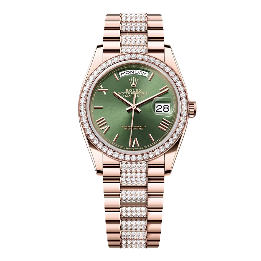 Rolex Day-Date 36 128345RBR-0086 Green Olive 128345rbr-0086