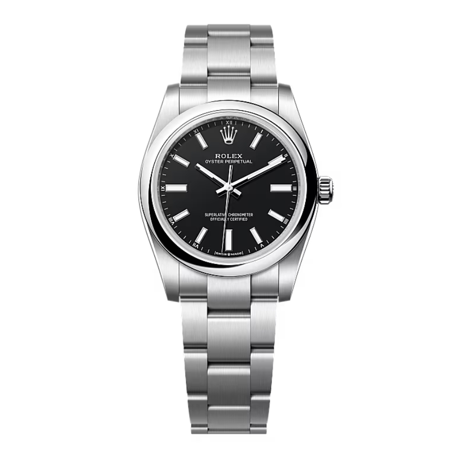 Rolex Oyster Perpetual 34 124200 Mặt Số Đen 124200-0010