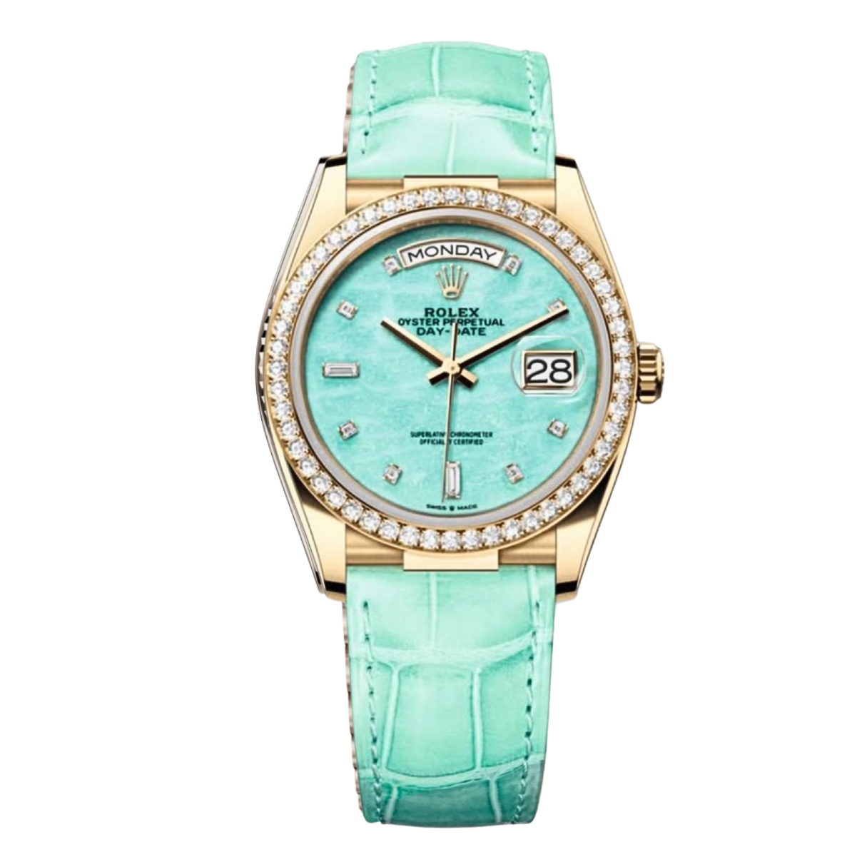 Đồng Hồ Rolex Day-Date 36 128148RBR Mặt Số Light Green 128148RBR-0004