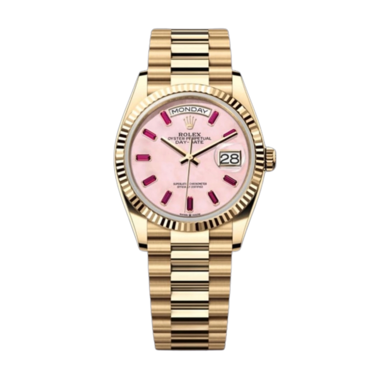 Đồng Hồ Rolex Day-Date 36 128238 Mặt Số Pink 128238-0153