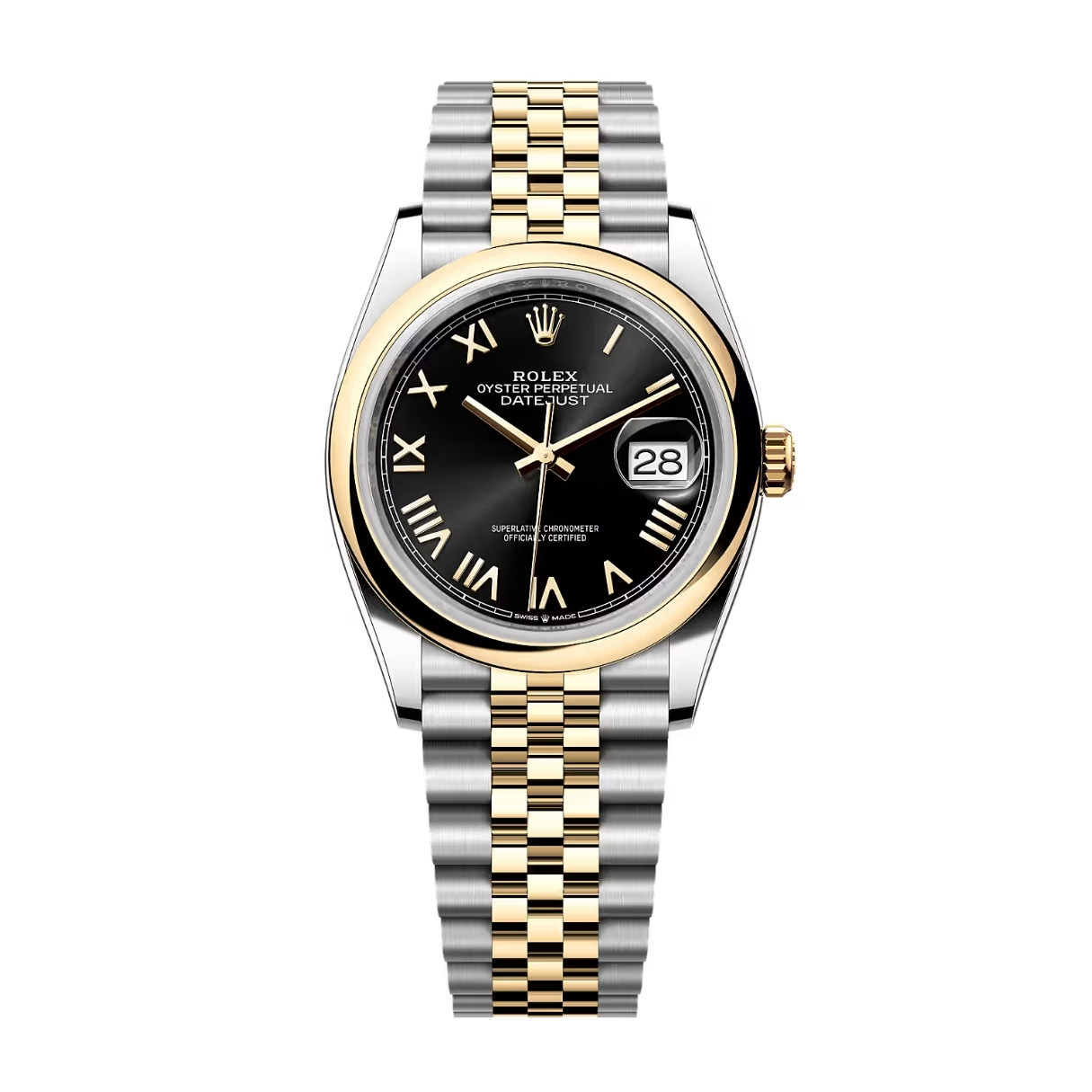 Đồng Hồ Rolex Datejust 36 126203 Mặt Số Đen 126203-0055