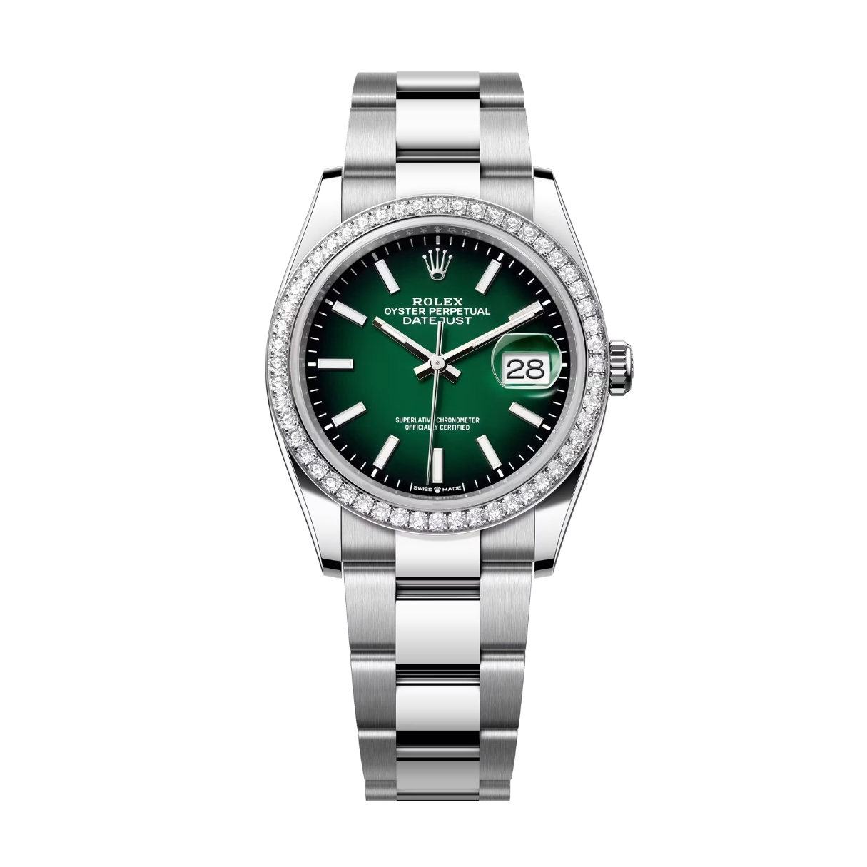 Đồng Hồ Rolex Datejust 36 126284RBR Mặt Số Green Ombré 126284RBR-0052