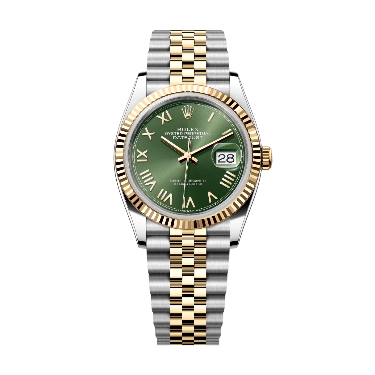 Đồng Hồ Rolex Datejust 36 126233 Mặt Số Green Olive 126233-0053