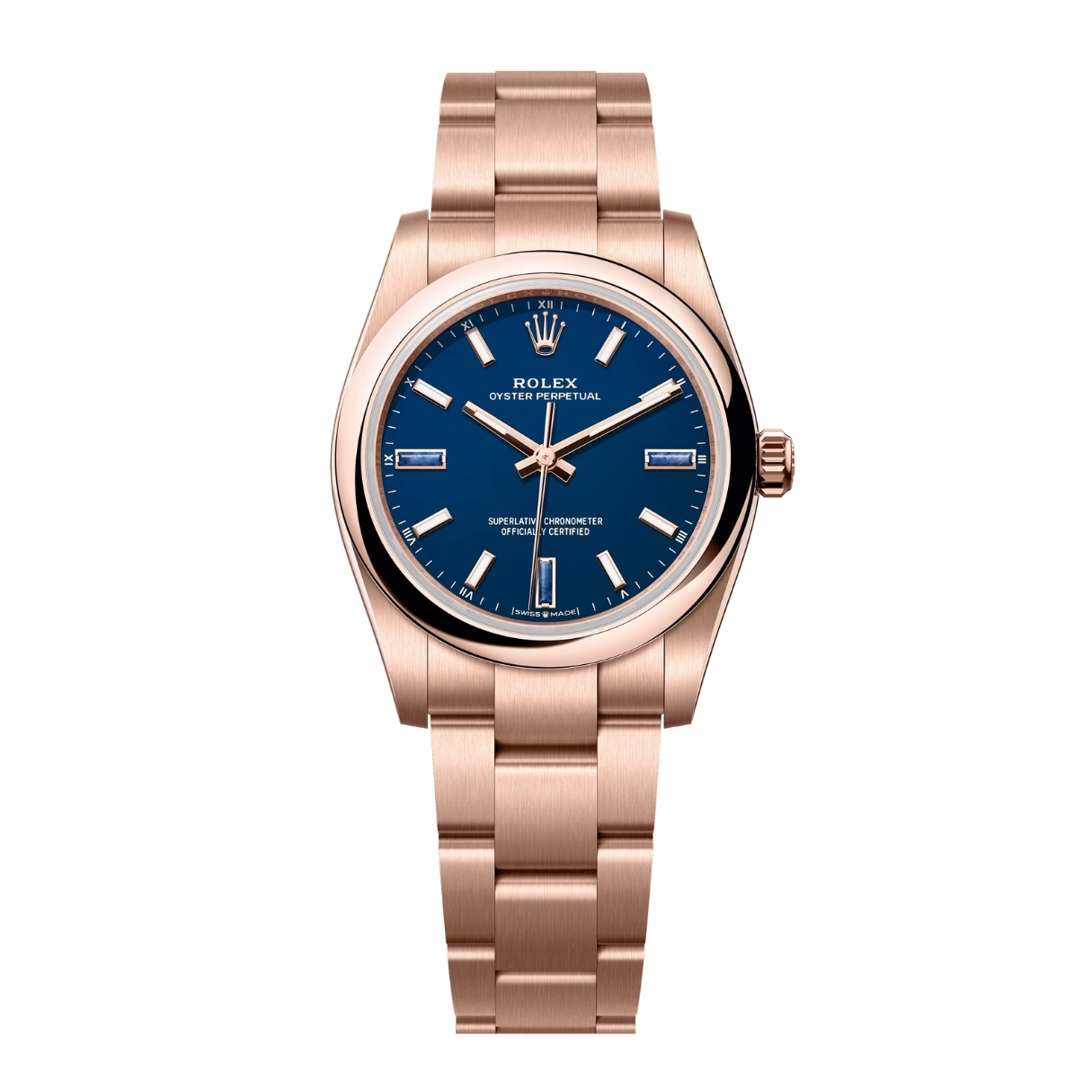 Rolex Oyster Perpetual 34 124205 Mặt Số Xanh Lam 124205-0002