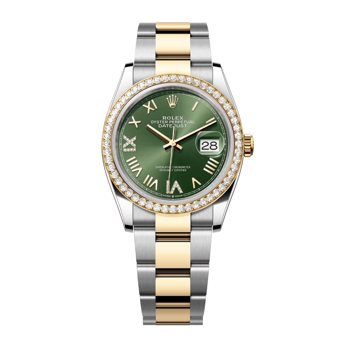 Đồng Hồ Rolex Datejust 36 126283RBR Mặt Số Green Olive 126283RBR-0036