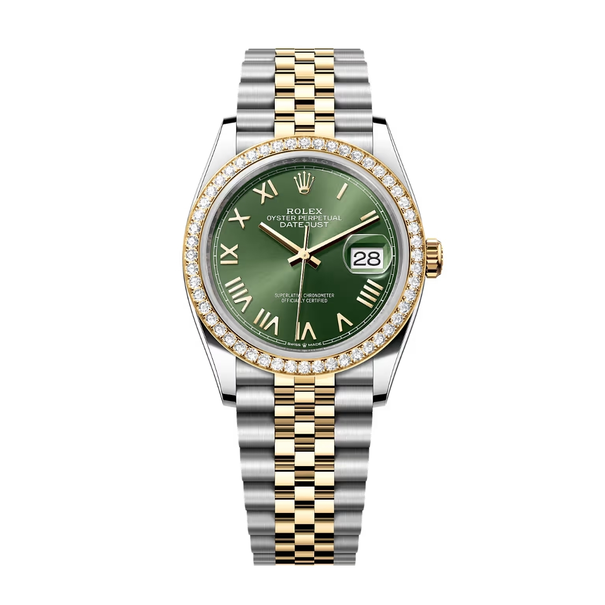 Đồng Hồ Rolex Datejust 36 126283RBR Mặt Số Green Olive 126283RBR-0039