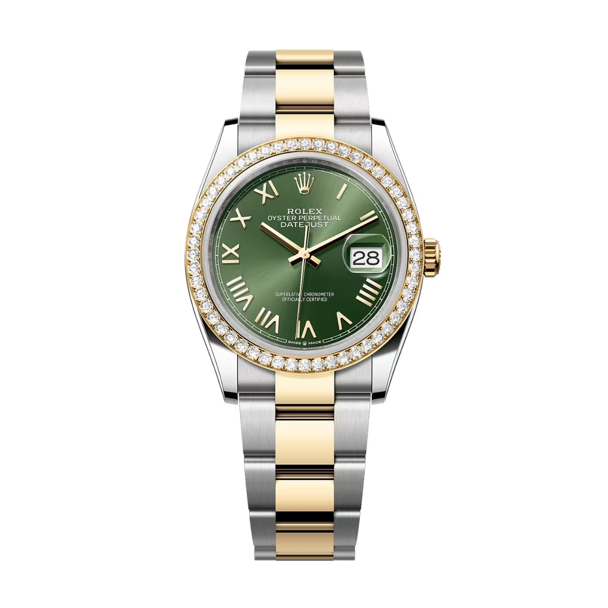 Đồng Hồ Rolex Datejust 36 126283RBR Mặt Số Green Olive 126283RBR-0040