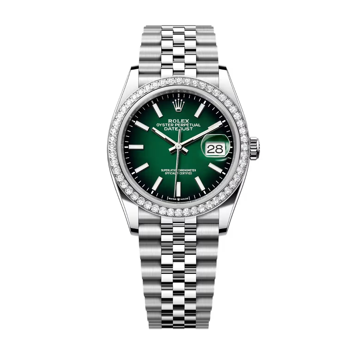 Đồng Hồ Rolex Datejust 36 126284RBR Mặt Số Green Ombré 126284RBR-0051