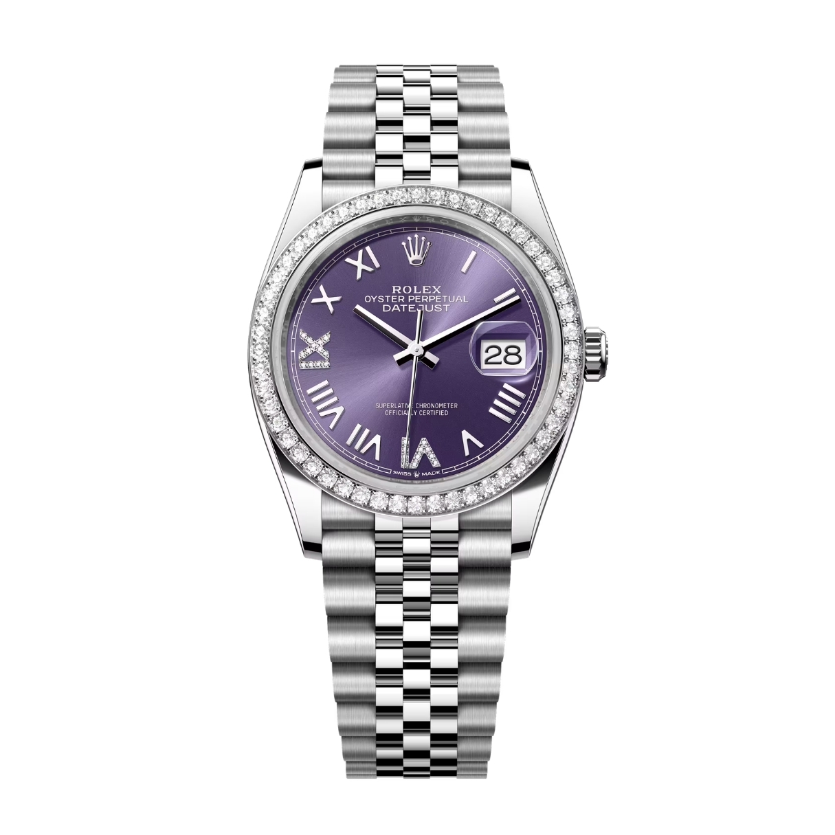 Đồng Hồ Rolex Datejust 36 126284RBR Mặt Số Tím 126284RBR-0055