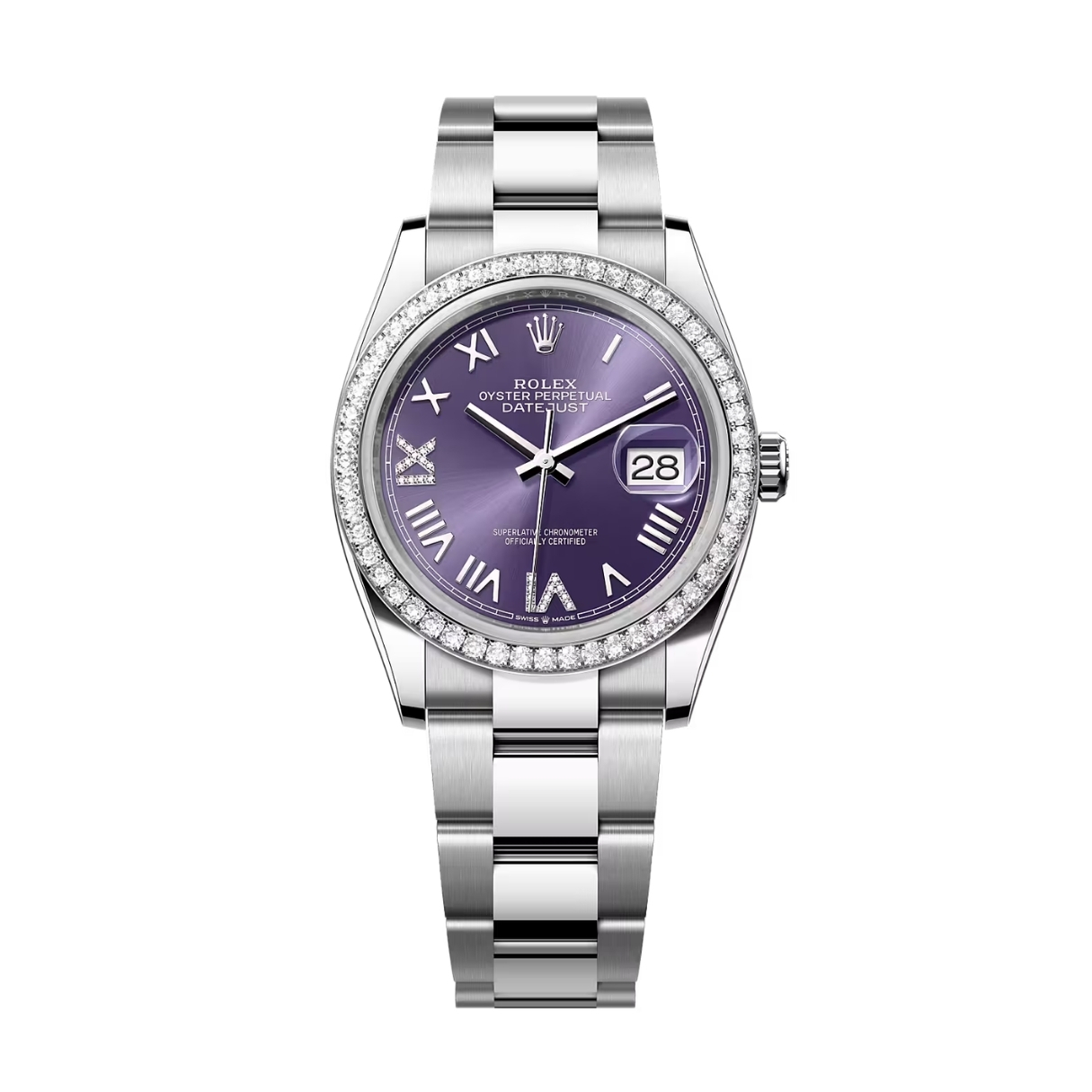 Rolex Datejust 36 126284RBR Mặt Số Tím Aubergine 126284RBR-0056