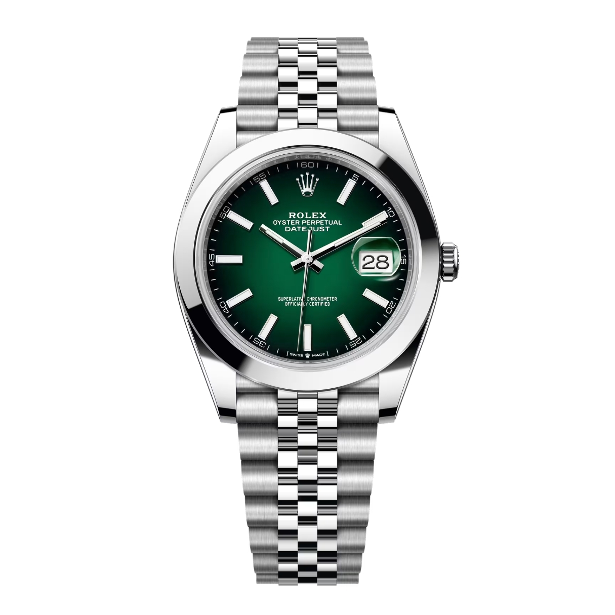 Đồng Hồ Rolex Datejust 41 126300 Mặt Số Green Ombré 126300-0026