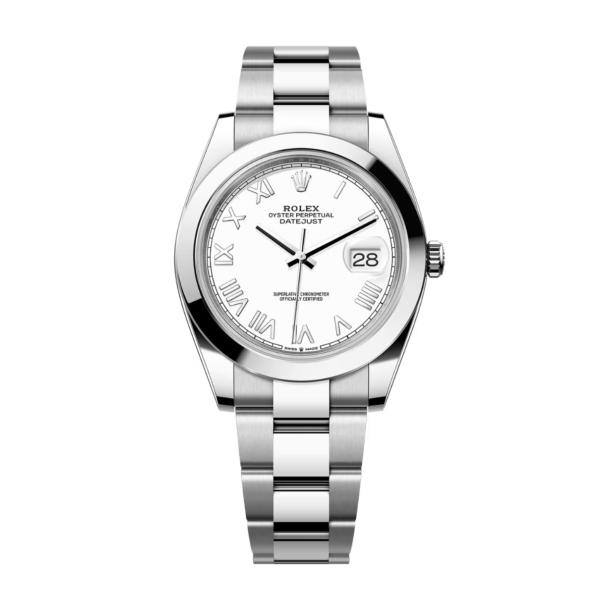 Đồng Hồ Rolex Datejust 41 126300 Mặt Số Trắng 126300-0027