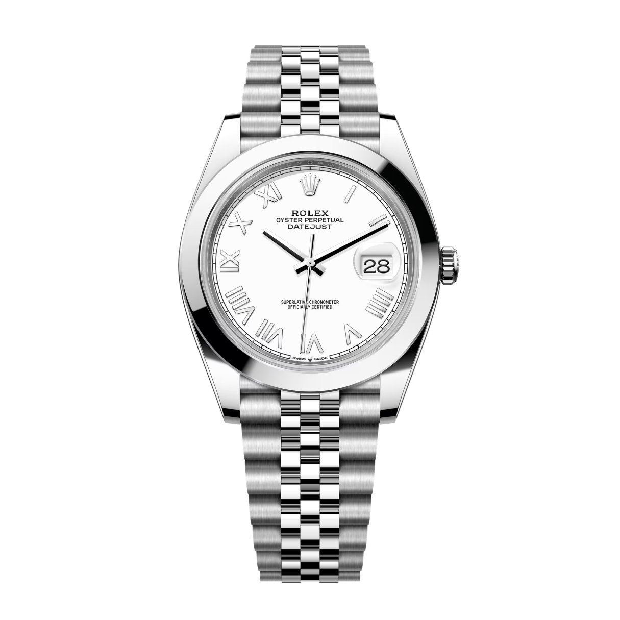 Đồng Hồ Rolex Datejust 41 126300 Mặt Số Trắng 126300-0028