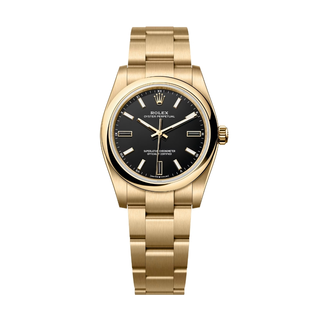 Rolex Oyster Perpetual 34 124208 Mặt Số Đen 124208-0001