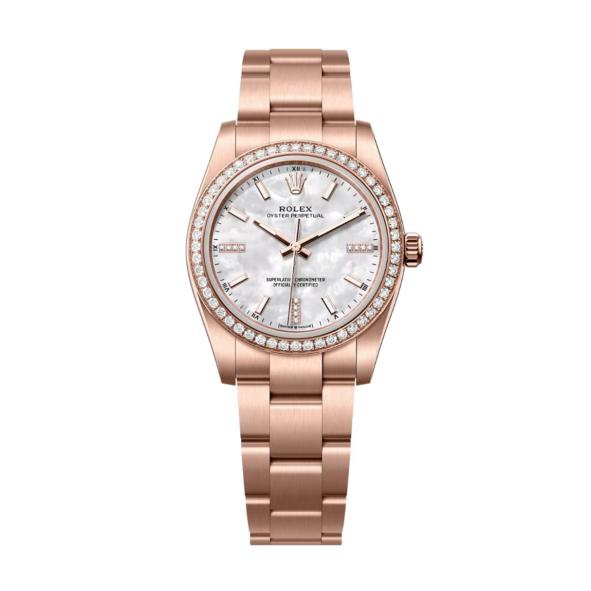 Đồng Hồ Rolex Oyster Perpetual 34 124245RBR Mặt Số Trắng 124245RBR-0002