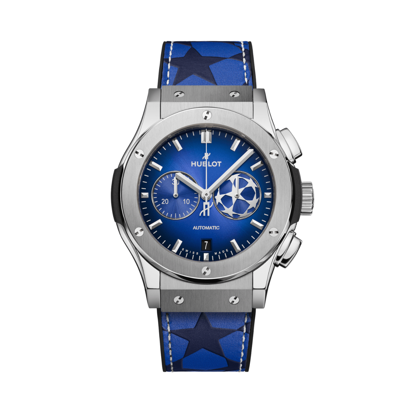 Đồng Hồ Hublot Classic Fusion Chronograph UEFA Champions League Titanium 42mm 541.NX.5170.VR.UCL25