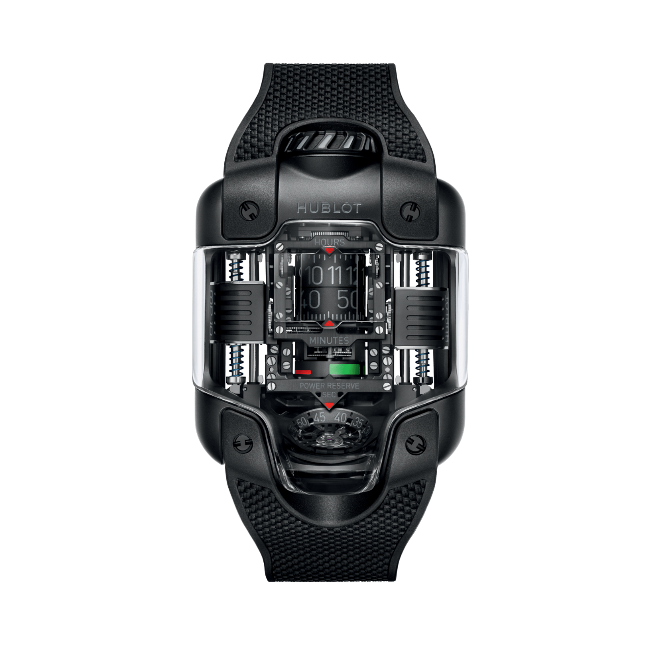 Đồng Hồ Hublot Exceptional Timepieces MP-10 Tourbillon Weight Energy System All Black 41.5mm 910.CX.0000.RX