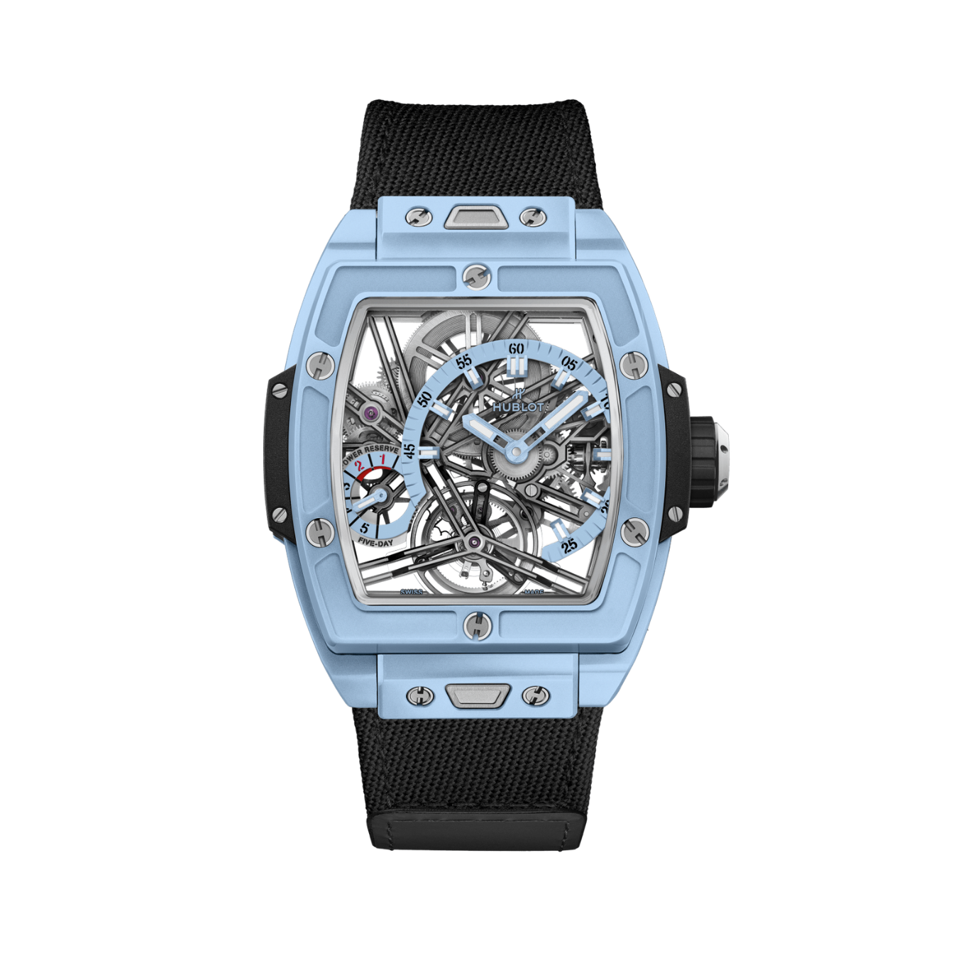 Đồng Hồ Hublot Spirit of Big Bang Tourbillon 5-Day Power Reserve Sky Blue Ceramic 42mm 645.EX.5123.NR