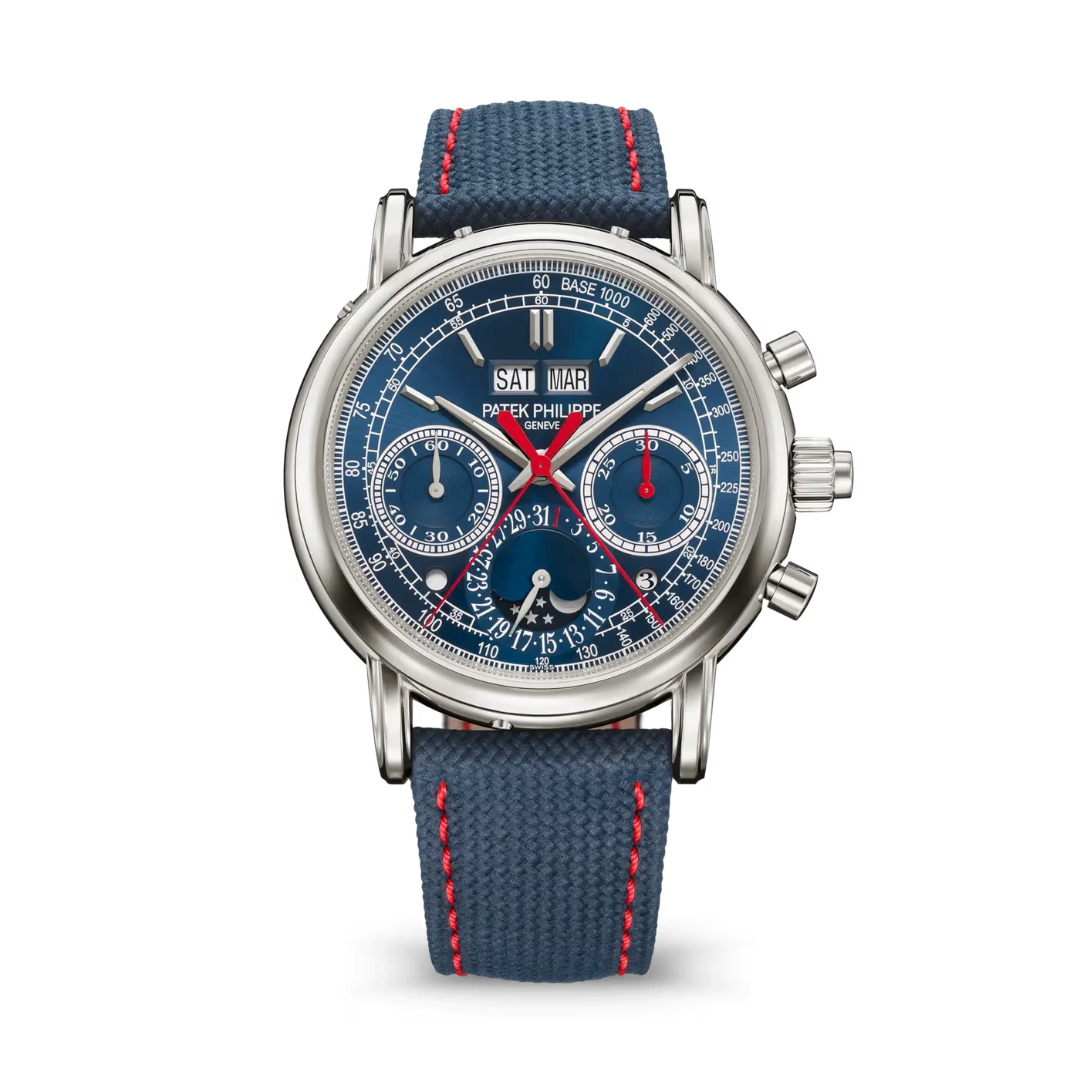 Đồng Hồ Patek Philippe Grand Complications 5204G Mặt Số Sunburst Navy Blue 5204G-010