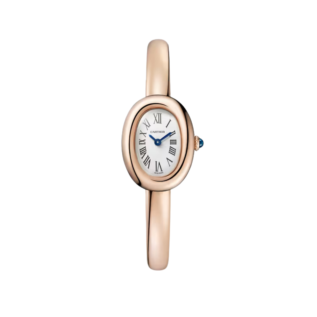 Đồng Hồ Cartier Baignoire Rose Gold Silver Dial 18.7mm WGBA0081