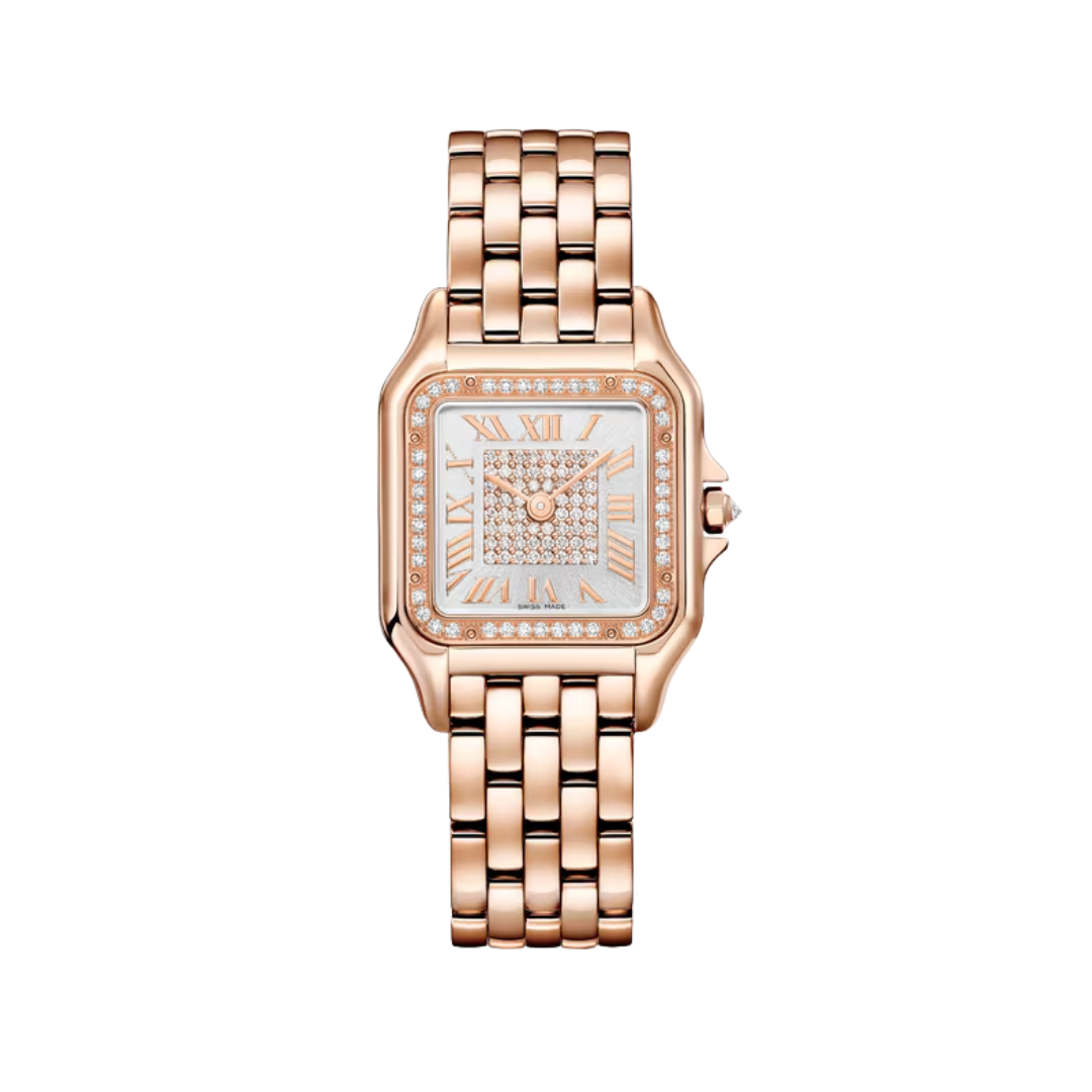 Đồng Hồ Cartier Panthère De Cartier Rose Gold Silver Dial 26.7mm WJPN0078